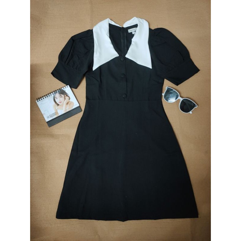 Đầm đen phối cỗ trắng ( Hàng có sẵn kèm hình thật ) | BigBuy360 - bigbuy360.vn