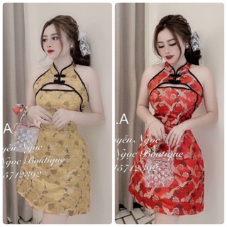 Đầm gấm hoa cổ tàu