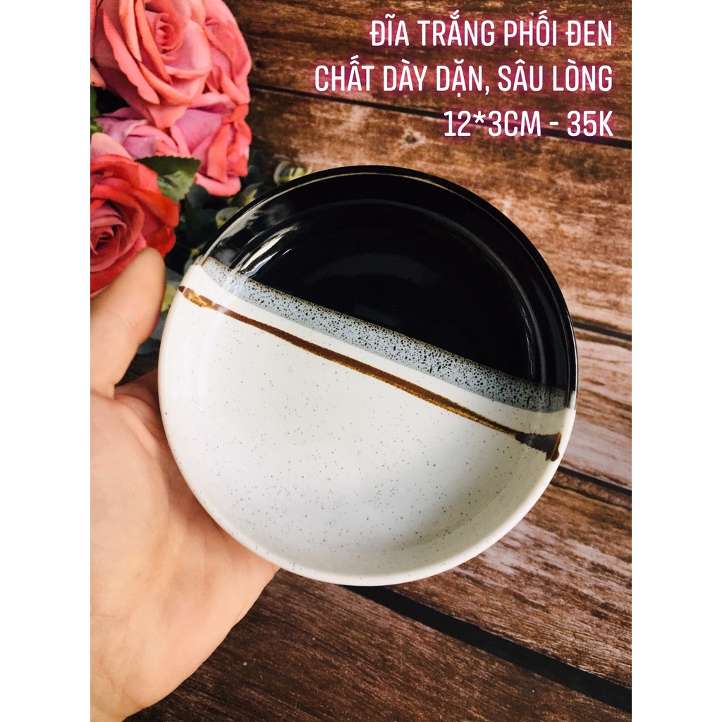 GỐM NHẬT - ĐĨA MỘC NHỎ HOA VĂN LẠ