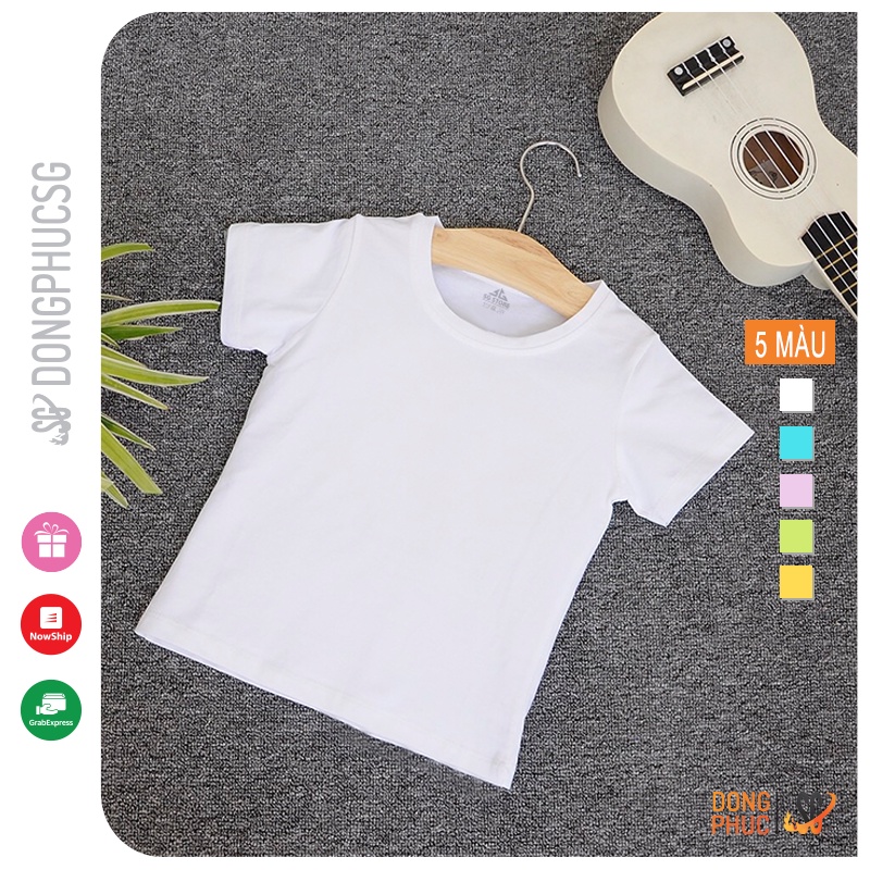 Áo thun trẻ em phông trơn unisex đủ size bé trai bé gái thun mềm mịn co giãn 4 chiều mềm mịn | SG