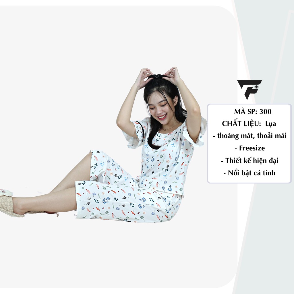 Đồ bộ mặc nhà pijama tiểu thư họa tiết dễ thương mềm mịn FPLUS 300 | BigBuy360 - bigbuy360.vn