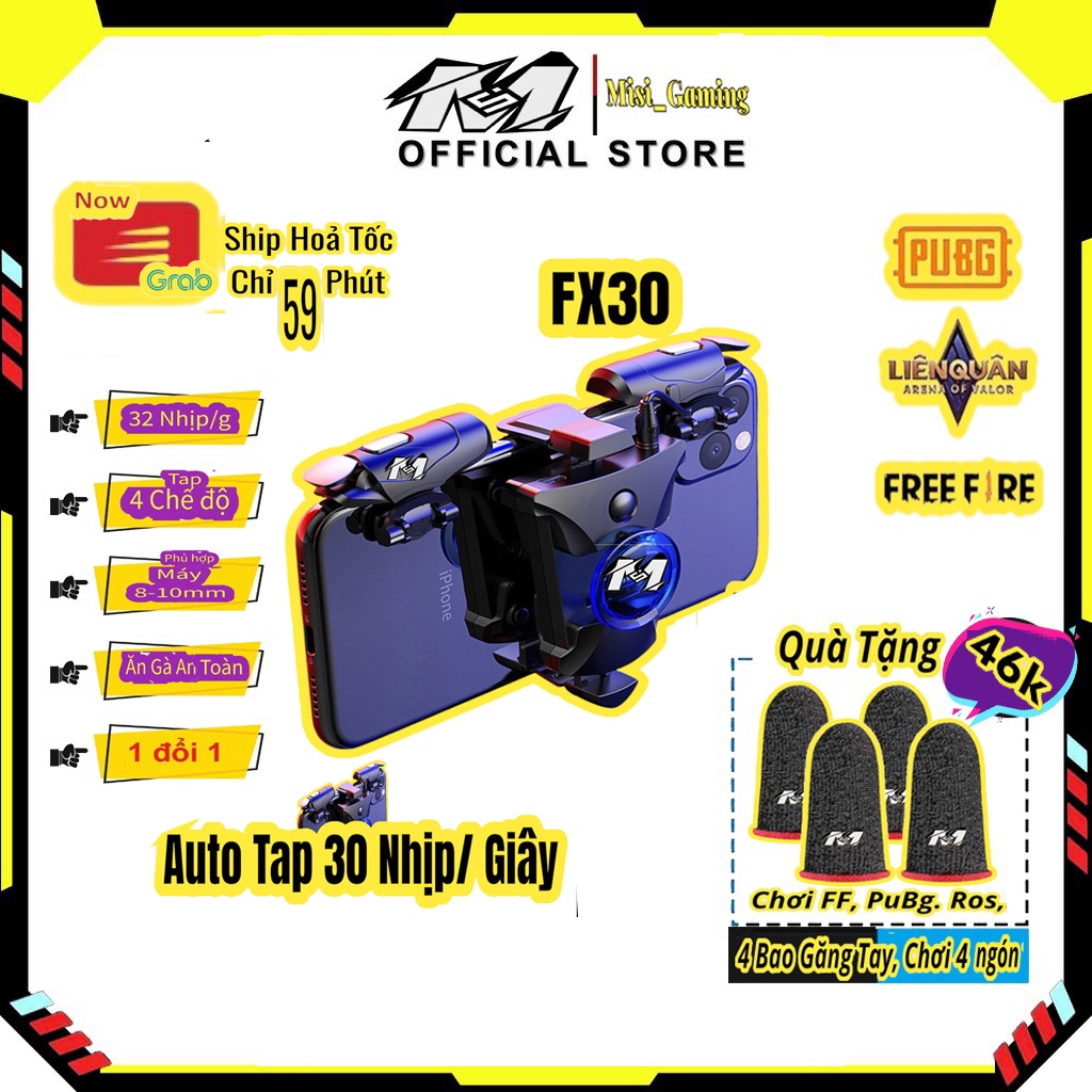Phụ kiện hỗ trợ nút bắn auto tap FX30 chơi game pubg, free firee, flydigi, trigger,....Nút bấm nhấp sêu nhanh bản gaming