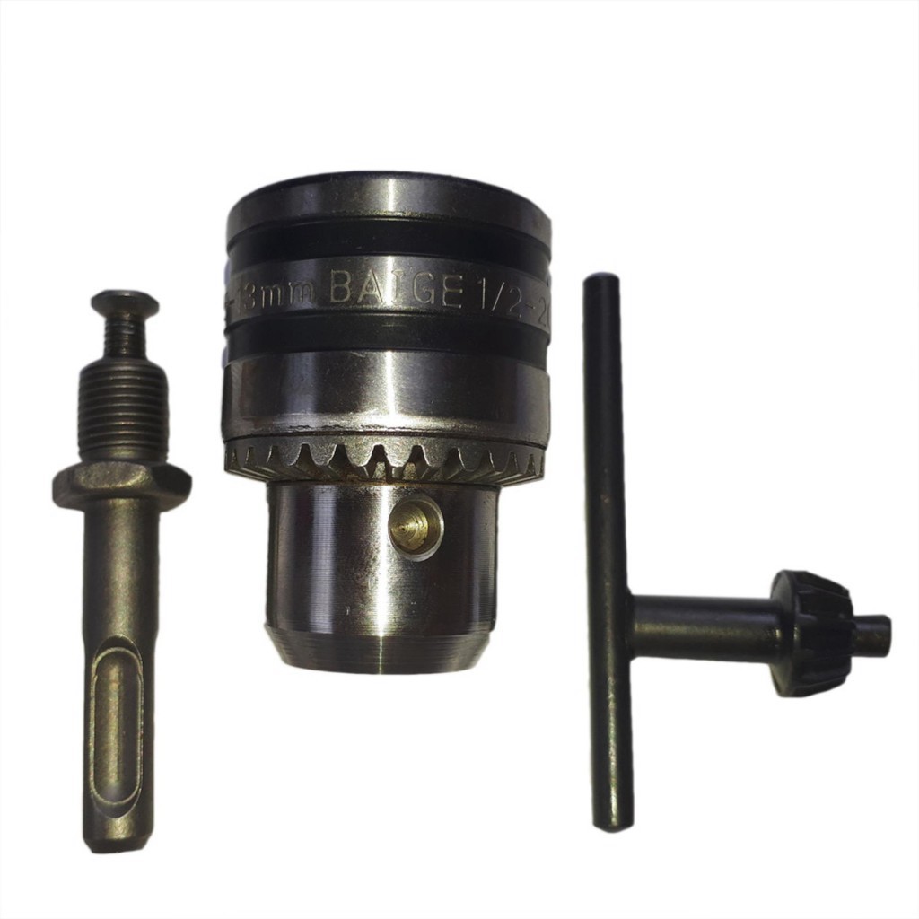 Bộ đầu khoan có khóa 13mm - đầu chuyển đổi khoan bê tông thành khoan đầu kẹp - đầu mang ranh 13mm