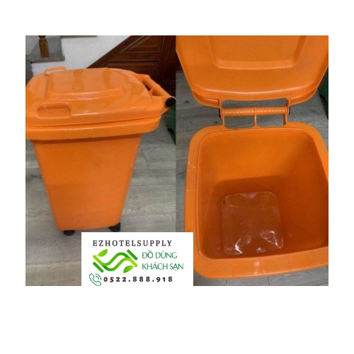 Thùng rác công cộng nhựa HPDE 60L - 4 bánh xe