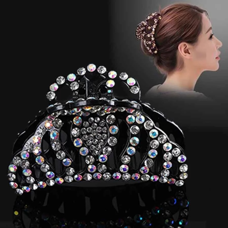 Kẹp tóc đính đá lấp lánh thời trang cho nữ