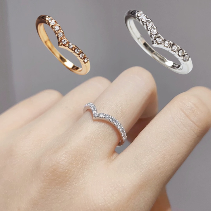 1 Nhẫn Hợp Kim Đính Kim Cương Nhân Tạo Thời Trang Dành Cho Nữ