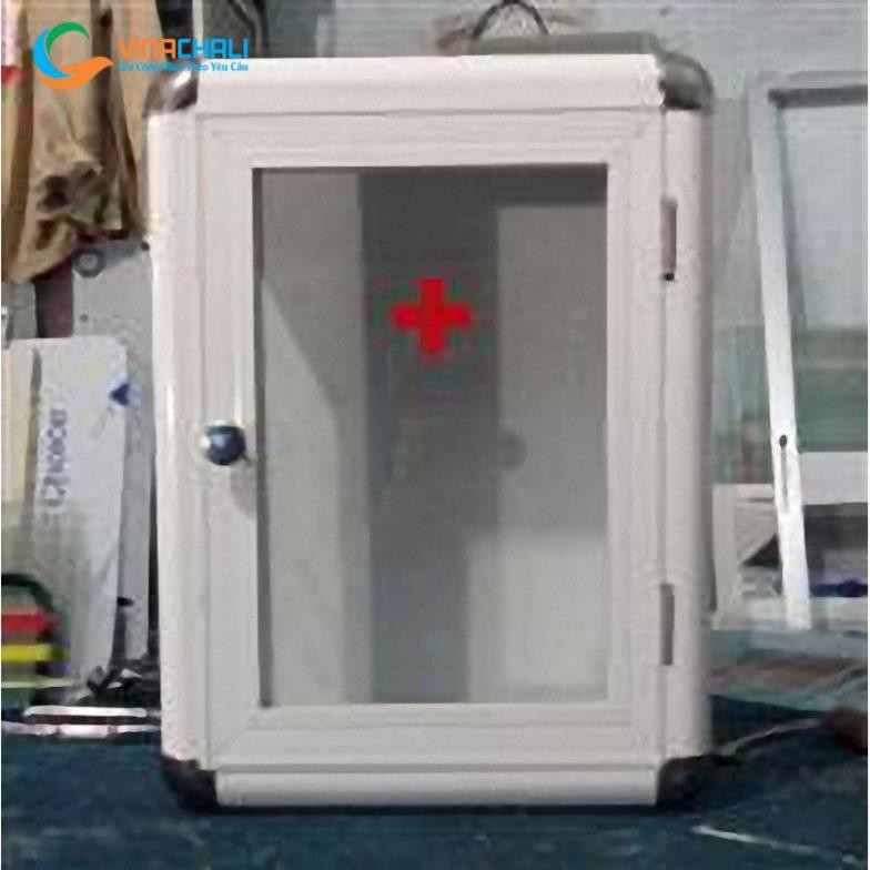 Tủ thuốc y tế gia đình treo tường khung nhôm mặt mica cao cấp 1 ngăn