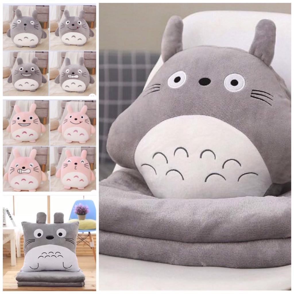 Bộ chăn gối totoro, mèo, hoa quả vuông tròn(#Gối_Chăn)