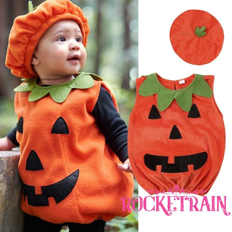 Bộ đồ hóa trang Halloween hình quả bí ngô cho bé