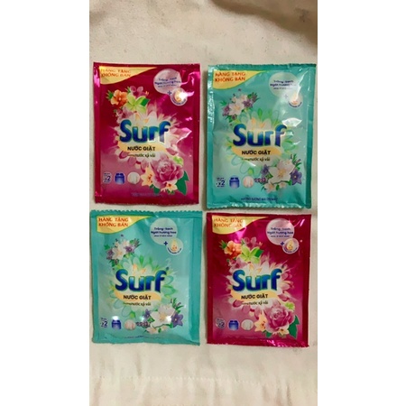 Gói lẻ nước giặt Surf hương xả vải 40g