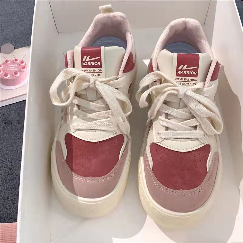 Giày thể thao buộc dây đế bánh mì ulzzang phong cách Hàn Quốc