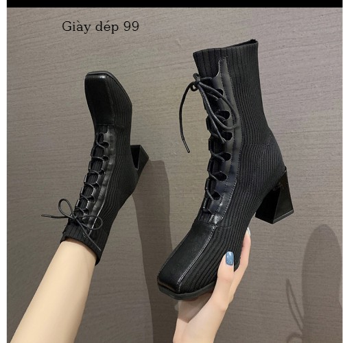Giày bốt nữ cao cấp, giày boot đế cao 7cm phong cách hàn quốc mẫu siêu xinh hot năm 2021 | BigBuy360 - bigbuy360.vn