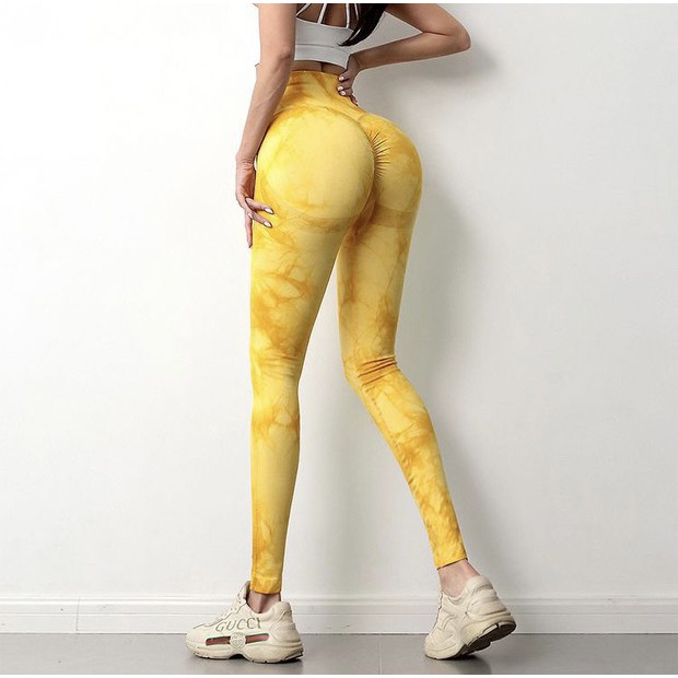 [DÒNG CAO CẤP] Quần Tập Gym Nữ Legging Chun Mông Màu Loang Cá Tính Tôn Dáng