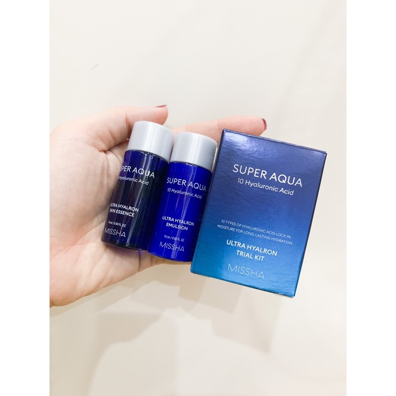 Set dưỡng da Missha Super Aqua 10 Hyaluronic Acid Ultra Hyalron Trial Kit - 60k