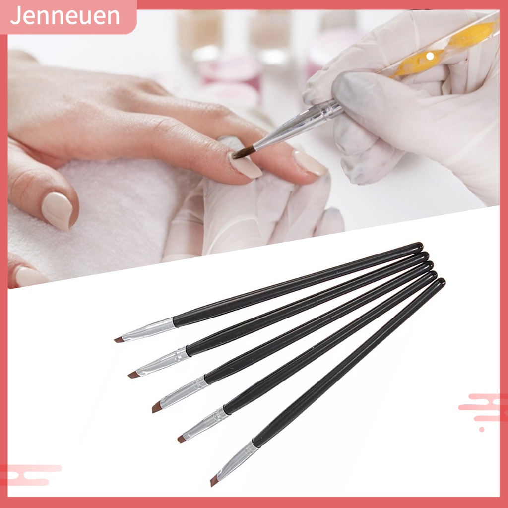 Set 5 Cọ Vẽ Móng Tay Bằng Gỗ Và Kim Loại Không Phai Màu Thời Trang Chuyên Nghiệp Cho Nữ