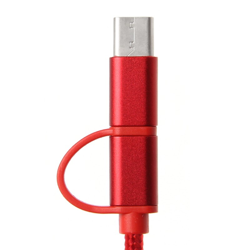 Cáp Sạc Nhanh 2 Trong 1 Usb 2.0 Male Sang Usb 3.1 Type C Micro Usb