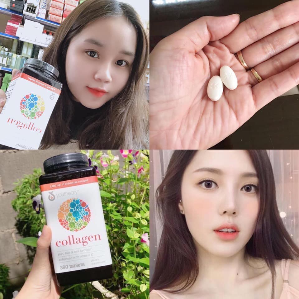 💖Freeship💖 Viên Uống Collagen Youtheory Type123 390V Chống Lão Hóa, Đẹp Da Mờ Thâm Nám