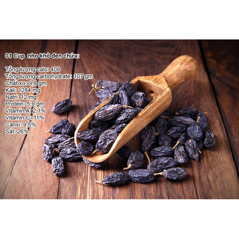 Nho đen Ấn Độ sấy khô 100g