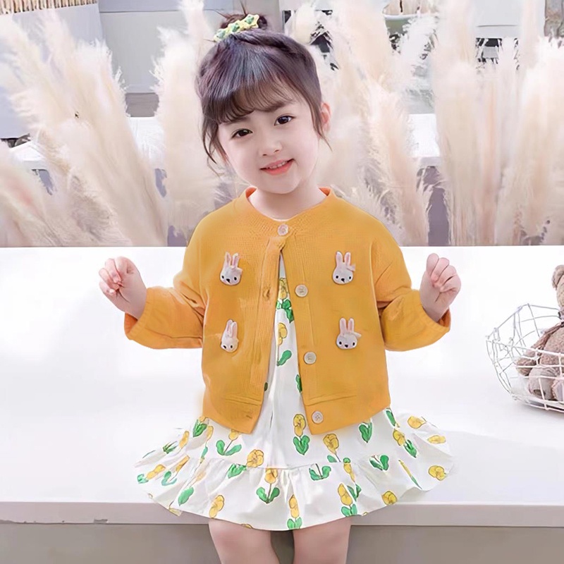 Áo Khoác Cardigan cho bé gái  Thời Trang Mùa Đông Phong Cách Hàn Quốc Cho Bé Gái 1-6 Tuổi