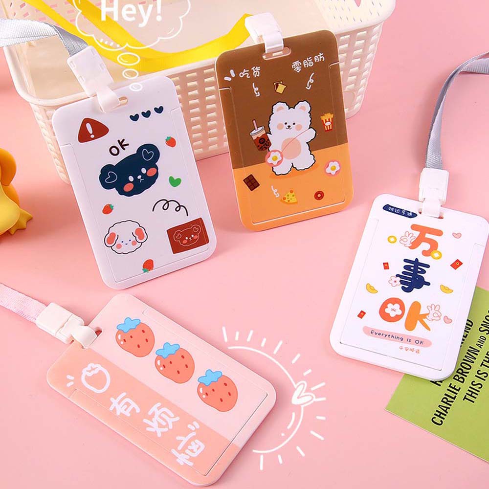 Túi Đựng Thẻ Chứng Minh Thư Có Dây Đeo In Họa Tiết Hoạt Hình Dễ Thương Cho Học Sinh /Nhân Viên Văn Phòng/ Trường Học 81