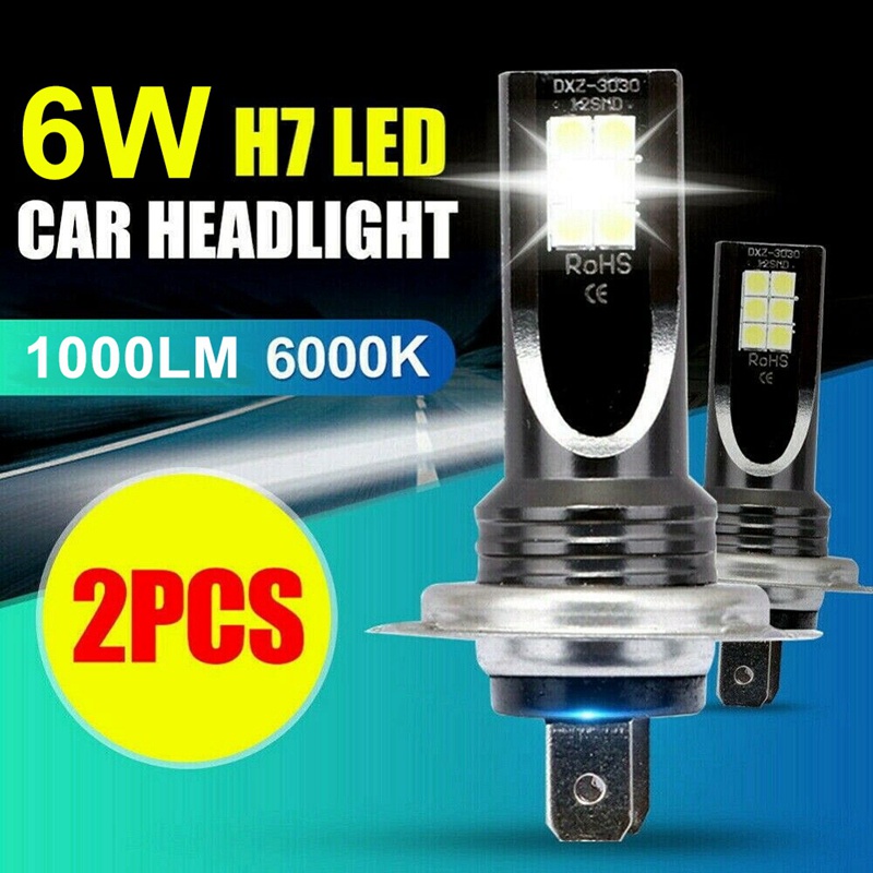 2 Bóng Đèn Pha LED H7 1000LM 6000K#K0