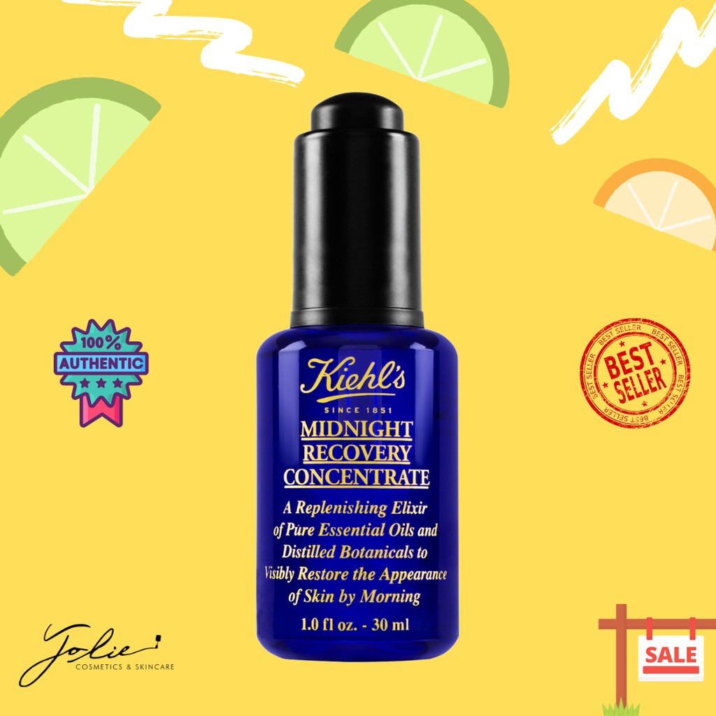 (BILL SEPHORA US - SALE 20%) Kiehl's - Tinh chất chăm sóc và phục hồi da ban đêm - Midnight Recovery Concentrate 30ml