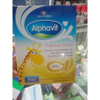 Alphavit canxi nano hộp 20 ống cho Bé date mới nhất