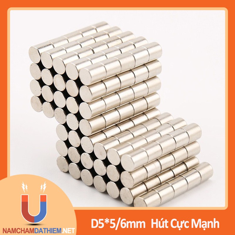 Nam Châm Viên D5*5/6mm, Dạng Miếng Đặc | BigBuy360 - bigbuy360.vn