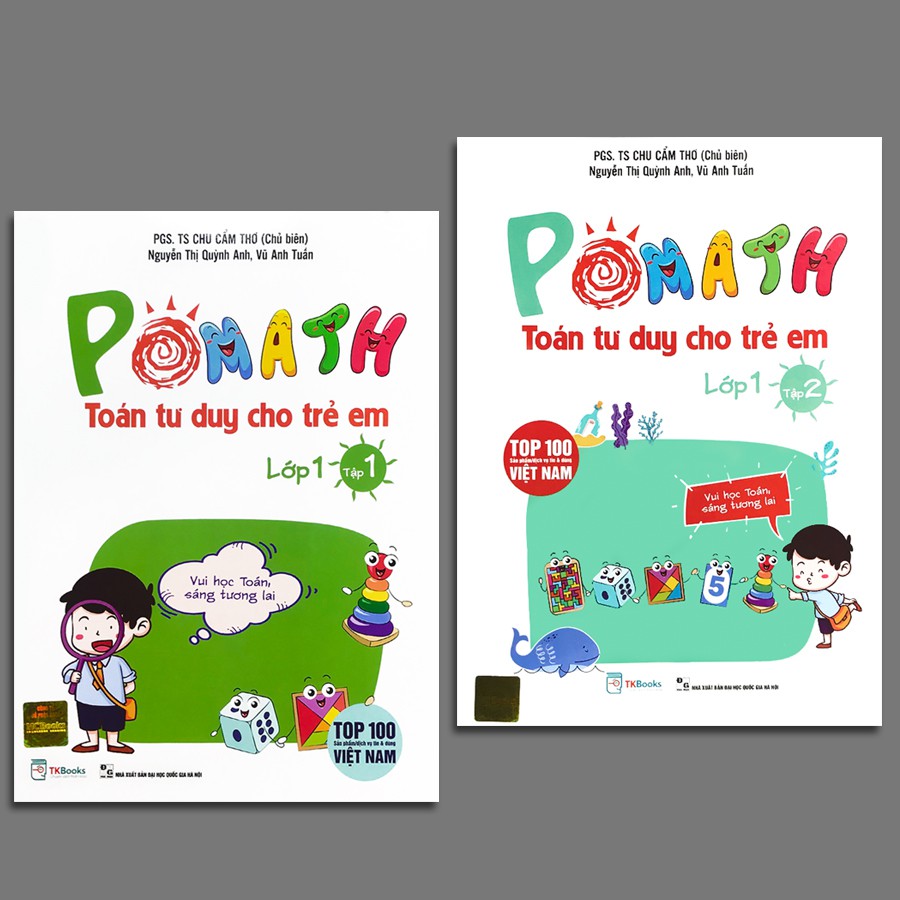 Sách - POMath - Toán Tư Duy Cho Trẻ Em Lớp 1 (Combo 2 tập, lẻ tùy chọn)