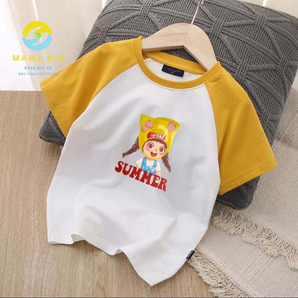 (A001) Áo Phông Cho Bé, Áo Thun Bé Gái Hình In cute, chất cotton 4 chiều mềm đẹp,,Mamikid