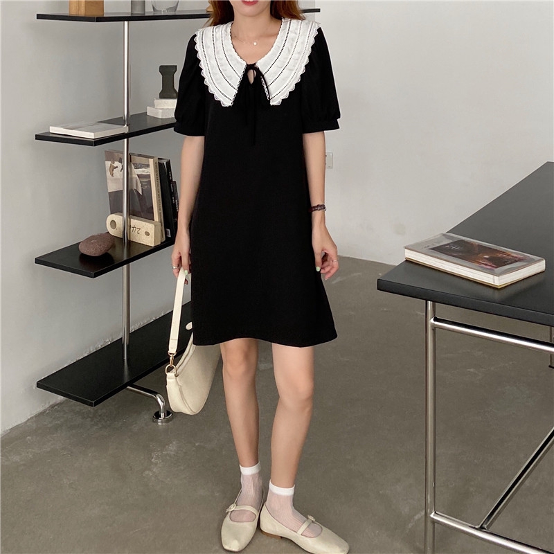 Đầm Tay Ngắn Cổ Tròn 35633