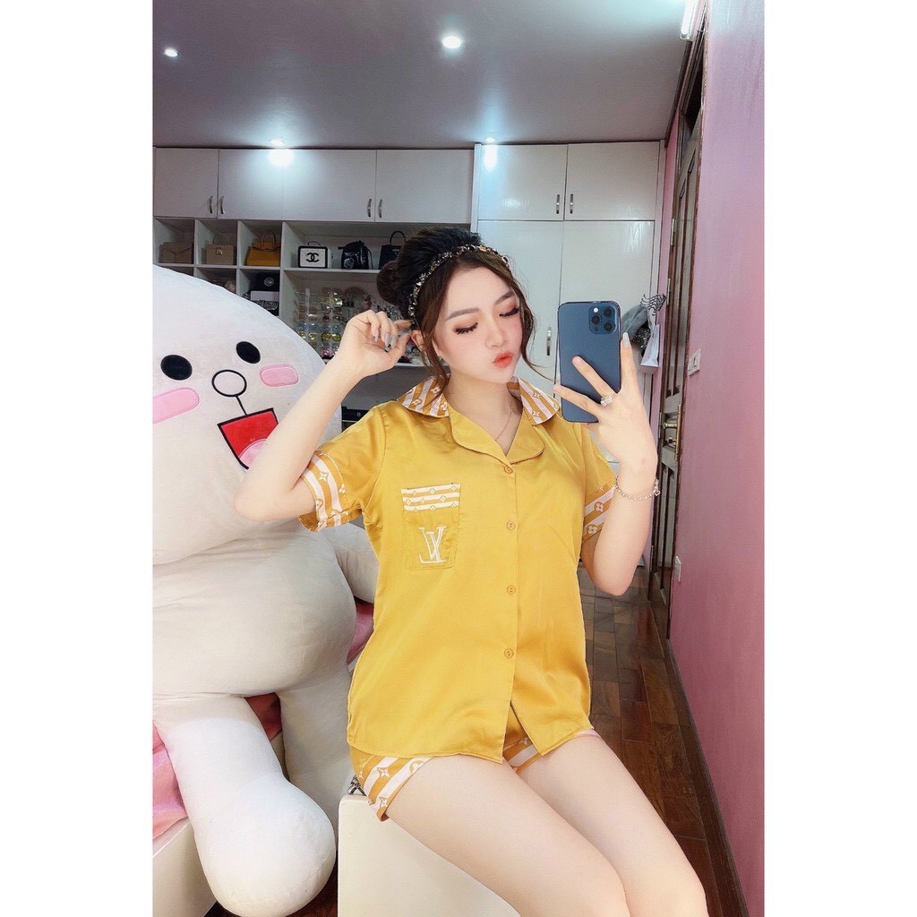 Bộ Đồ Pijama- Bộ Đùi Lụa Satin Hàng Cao Cấp Loại 1 | BigBuy360 - bigbuy360.vn