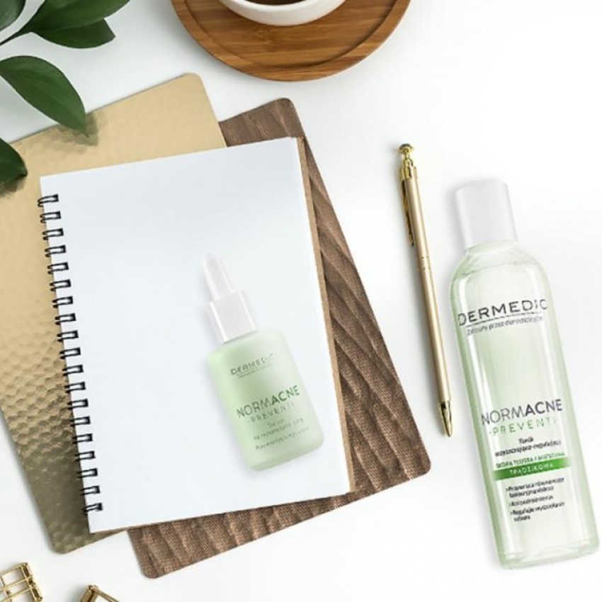 Serum kiềm dầu se khít lỗ chân lông cho da dầu mụn NORMACNE Widened Pores  Dermedic 30ml - Dermedic