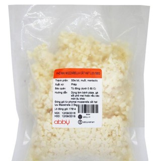 PHÔ MAI MOZZARELLA CẮT HẠT LỰU - GÓI 500G