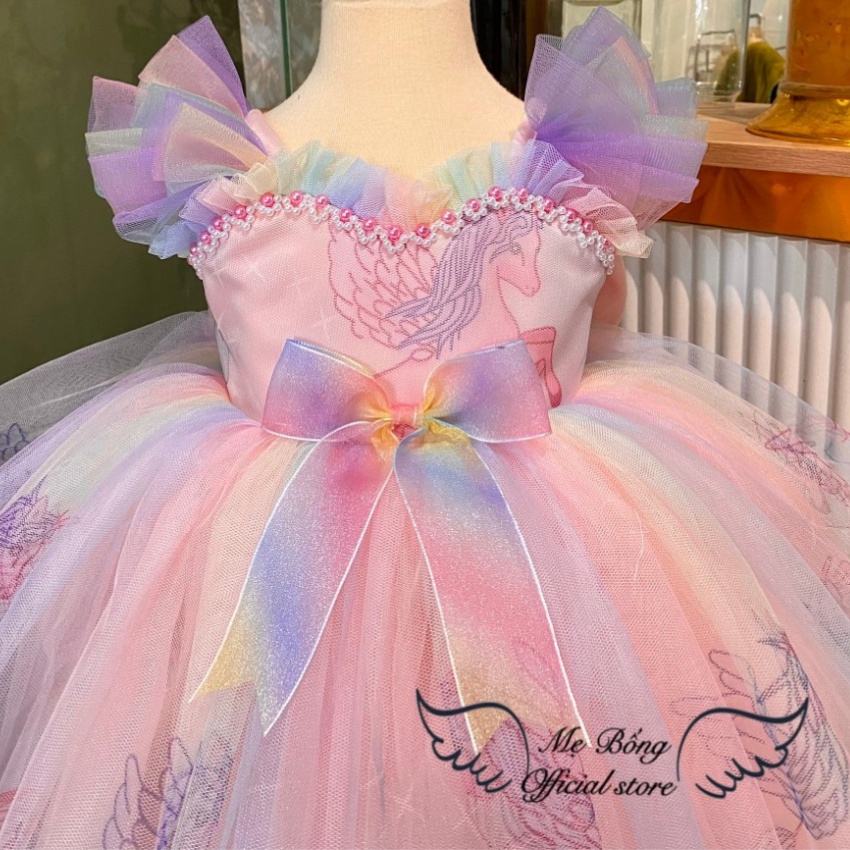 Đầm Công Chúa Bé Gái Đầm Tầng Công Chúa Váy Phồng Chân Váy Xòe Cho Bé Gái 1 Tuổi Mẹ BốngPrincess dress