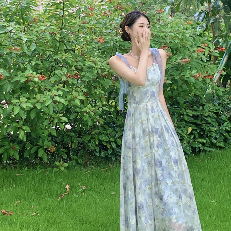 Đầm Maxi In Hoa Gợi Cảm Hợp Thời Trang