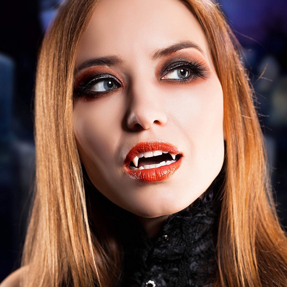 1 Đôi Halloween Ma Cà Rồng Răng Nanh Răng Giả Đạo Cụ Trang Phục Hóa Trang Diy Cosplay Đạo Cụ Giả Răng Nhựa Răng Nanh Chắc Chắn Keo người Sói Răng Giả Uni