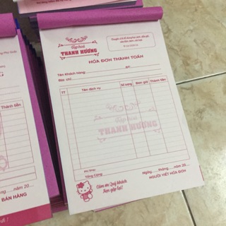 Hoá đơn tem nhãn phiếu ship phong nhi xinh đẹp