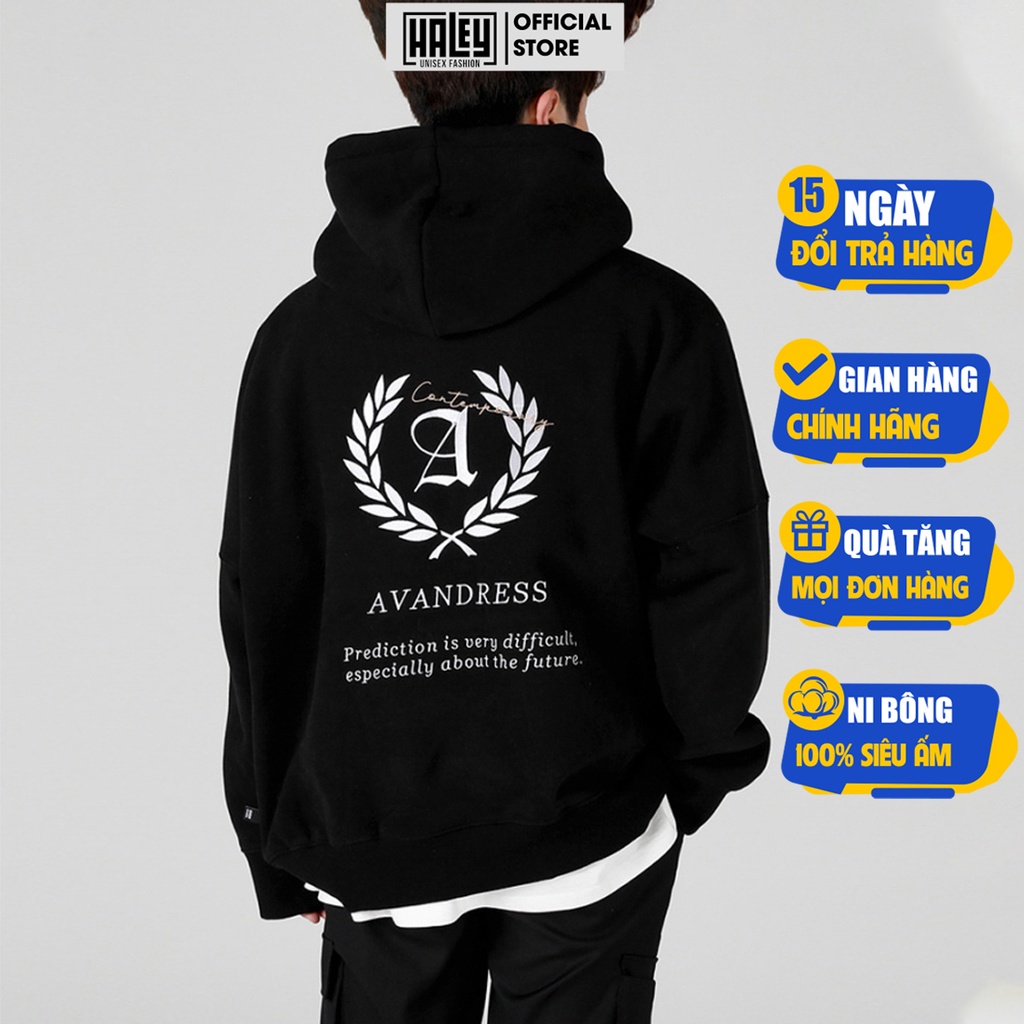 Áo Hoodie AVANDRESS Nam Nữ HALEY unisex Chất nỉ bông đẹp thu đông phong cách Hàn Quốc mã HD263