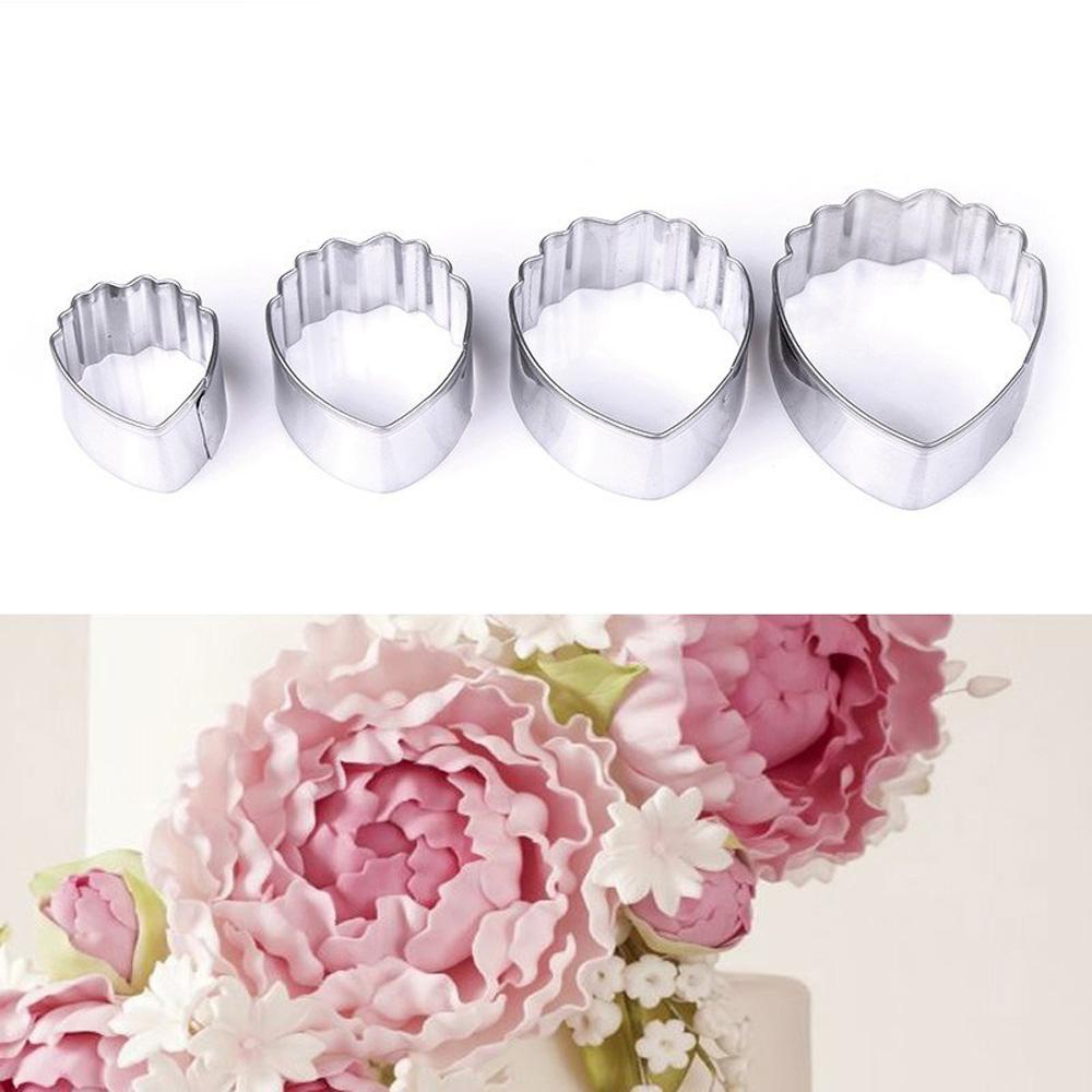 AUGUSTINA Bộ 4 Khuôn Cắt Bánh Quy, Sô Cô La, Được Làm Từ Thép Không