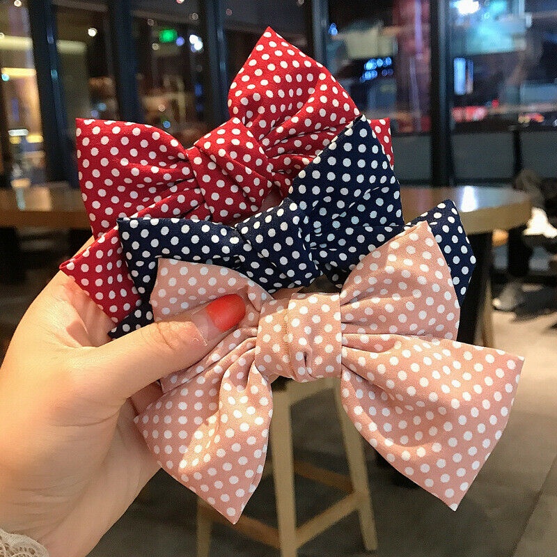 Haimeikang Kẹp Tóc Mỏ Vịt Hình Nơ Dễ Thương Cho Nữ