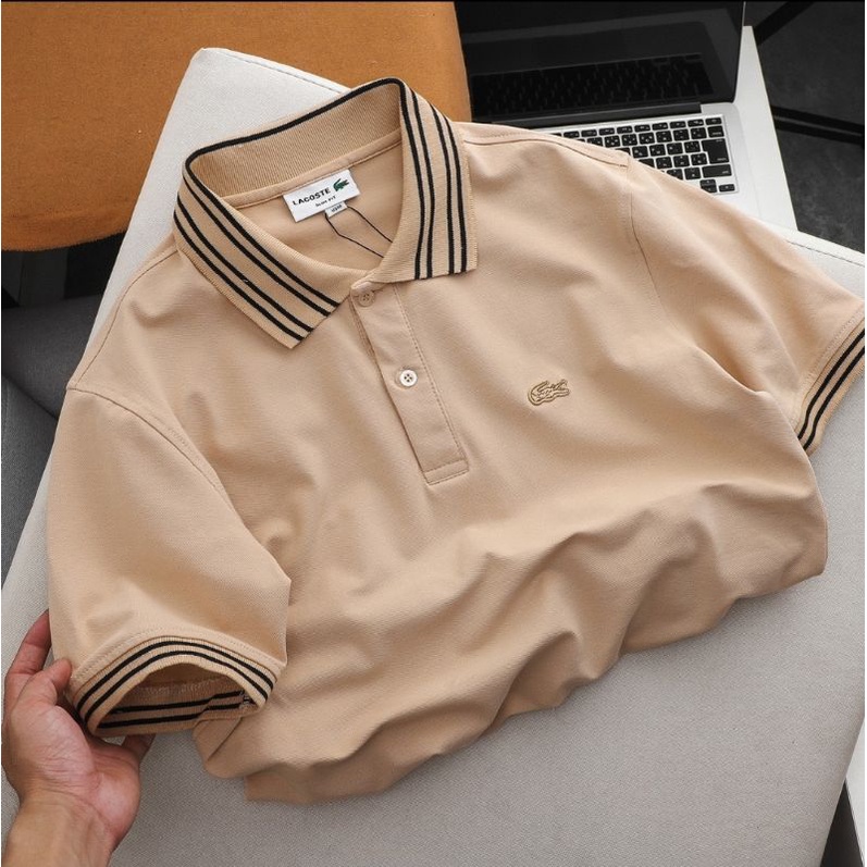 Áo Polo Nam Lacos 100% Cotton 4 chiều Hàng vnxk xuất dư