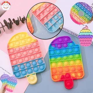 Giao hàng nhanh】 Hình tròn Màu sắc cầu vồng Thần tài Pop It To giảm căng thẳng Pop It Đồ chơi Tik Tok Fidget Pop It giá rẻ Hình tròn Foxmind Giảm căng thẳng cho trẻ em / Rainbow Unicorn / Push bubble / Push Pop / Fidget For Kids /1pc Sensory Reliever Toy