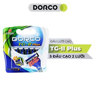 Vỉ 05 Đầu Dao Cạo Râu Hàn Quốc 2 Lưỡi Dorco TG-II Plus System TNA 3050