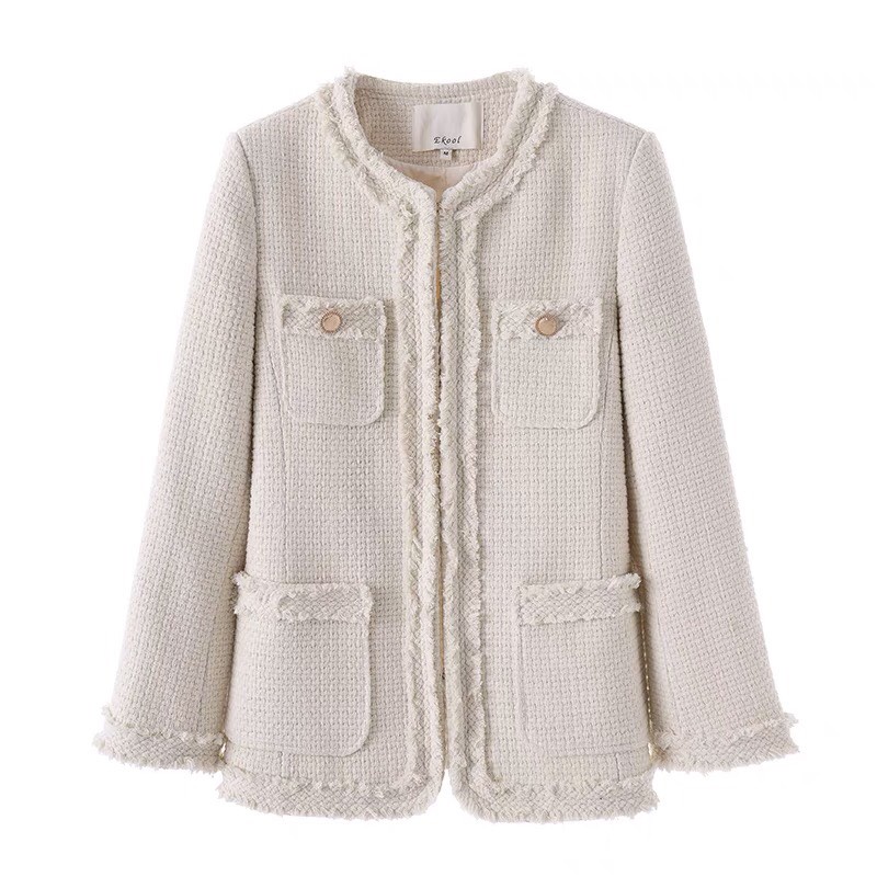 Áo dạ tweed nữ kiểu cardigan áo khoác nữ cardigan vải dạ tweed cao cấp 2 lớp RUCENCO MB012 | BigBuy360 - bigbuy360.vn