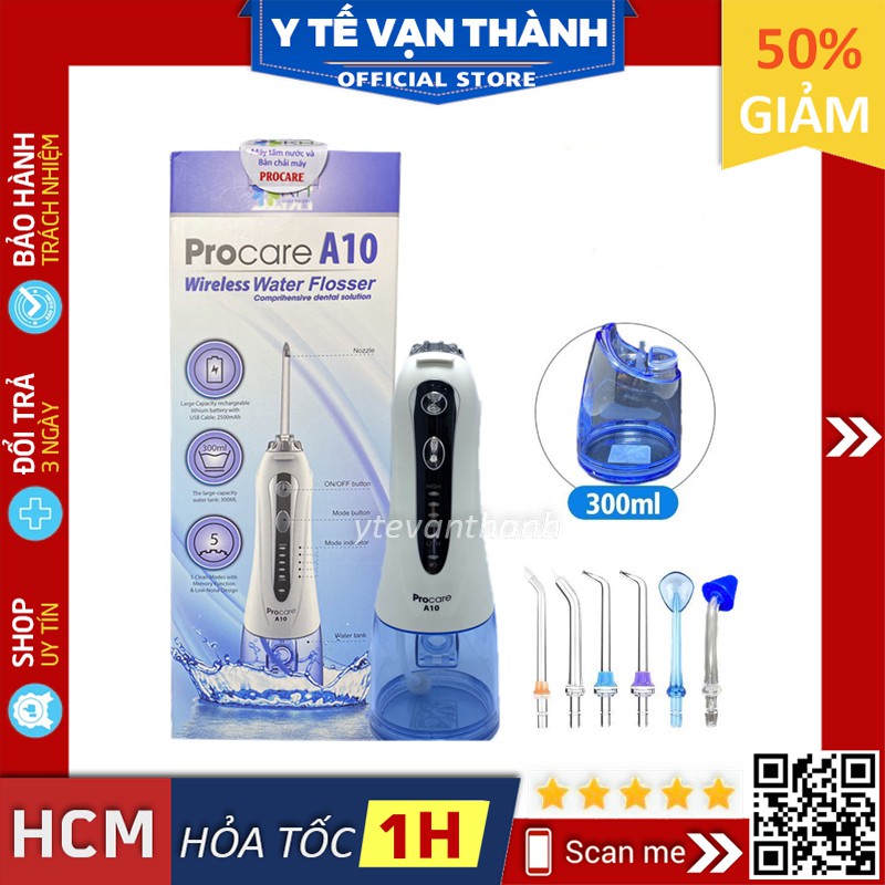 ✅ [Chính Hãng Đức] Máy Tăm Nước Du Lịch Procare A10 - Bảo hành 1 năm -VT0563 | Y Tế Vạn Thành