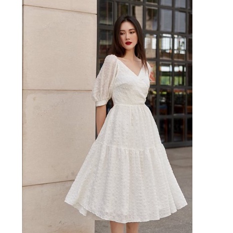 OLV - Đầm Pearl Bush V Neck Dress