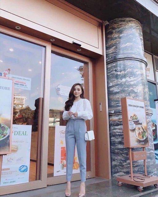 {giá sale} {Giá xuất xưởng} Quần Baggy Cúc Bọc vải tuyết mưa cao cấp chất đẹp chất đẹp..