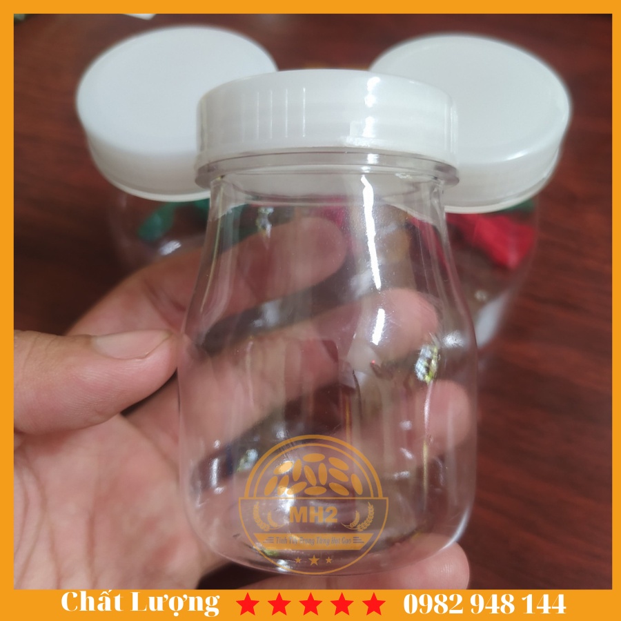 Combo 10 Hủ Nhựa Trong PET MISO loại lọ dung tích 100ml để làm sữa chua thơm ngon bổ dưỡng cho gia đình