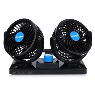 Quạt Đôi Mini 360 Độ Để Trong Ô Tô, Để Bàn Làm Việc.  Chăm Sóc Ô Tô 68